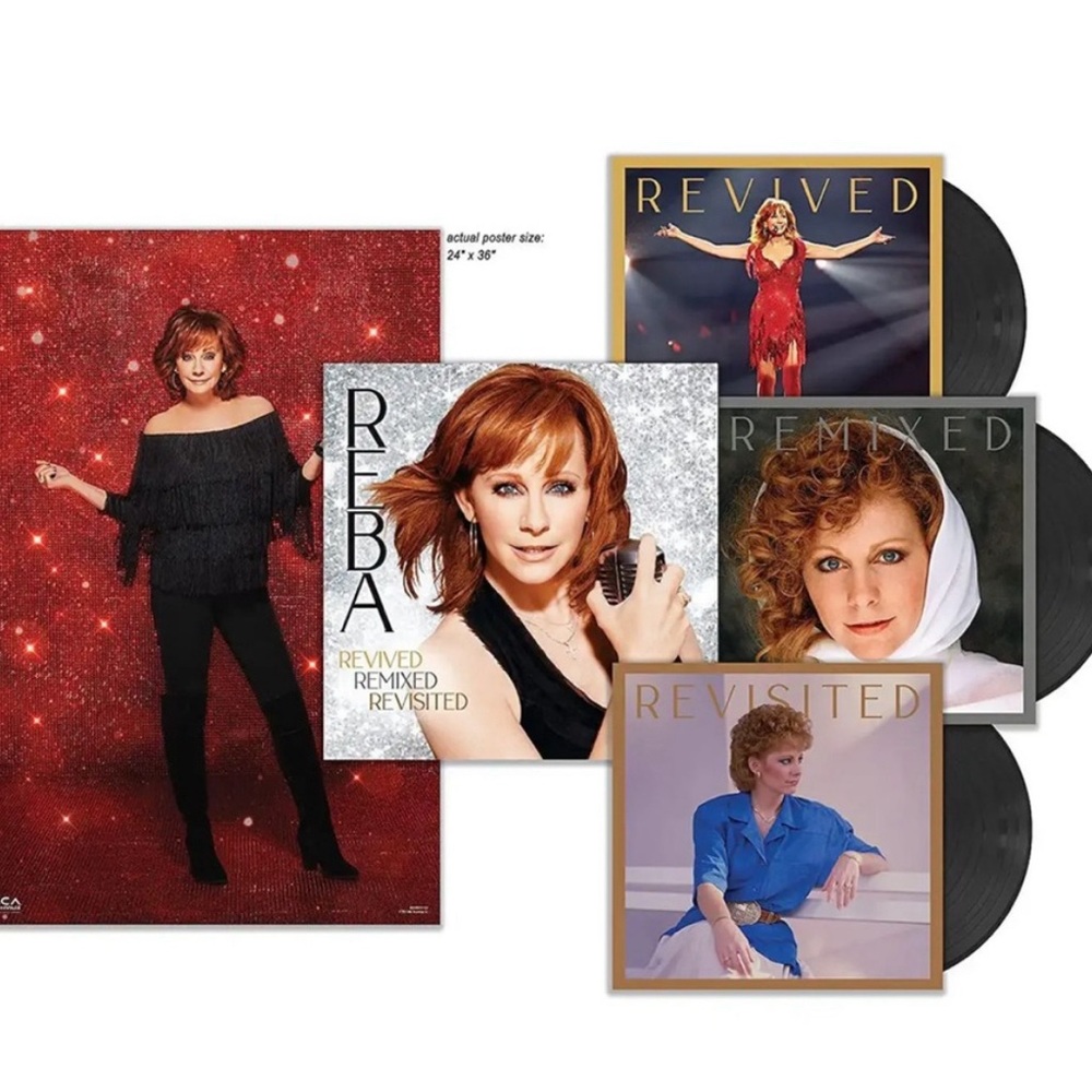 Reba McEntire Vinyl Box Set - Revived Remixed Revisited on Black Vinyl - Rare!